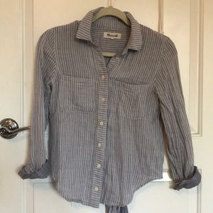 Madewell Button Down Vertical Striped Blouse